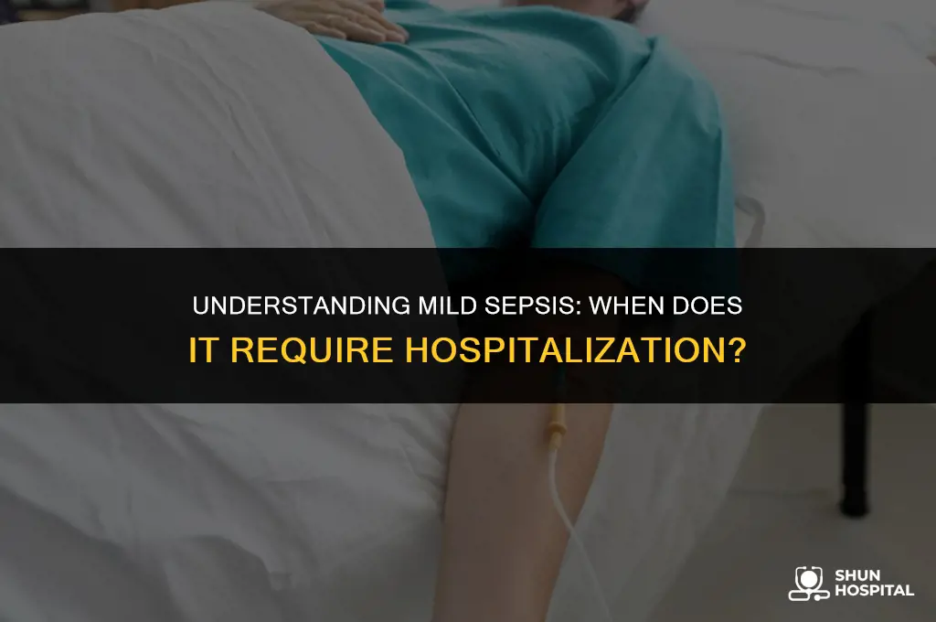 are you hospitalized for mild sepsis