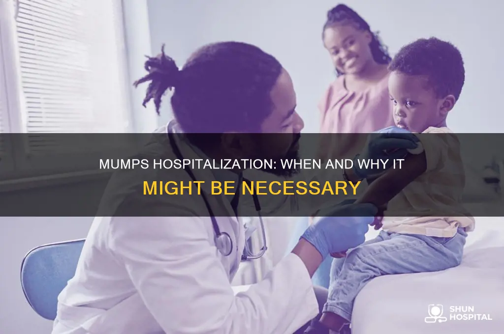 are you hospitalized for mumps