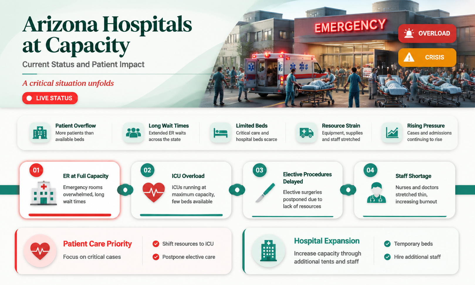 are arizona hospitals at capacity