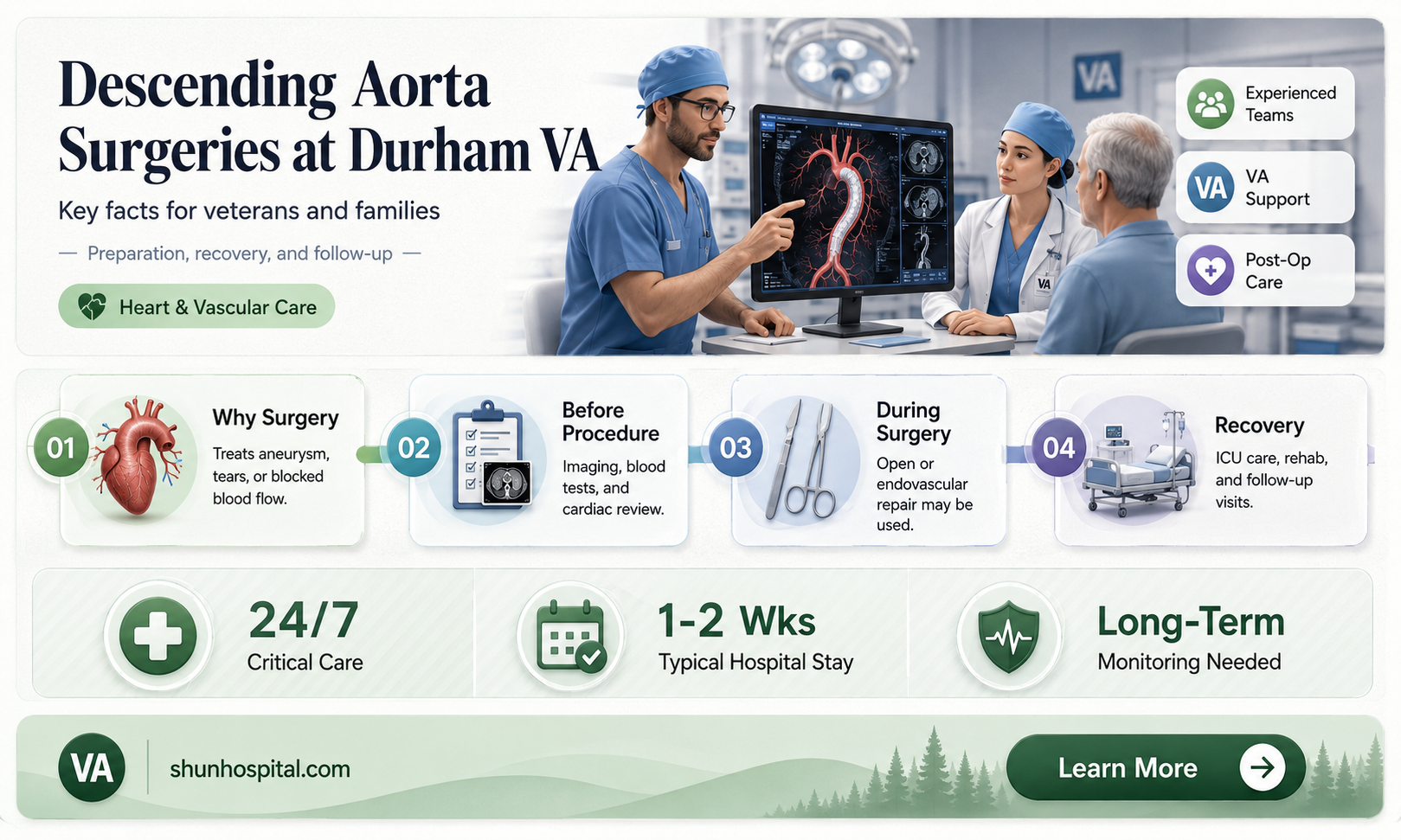 are descending aorta surgeries done at durham va hospital