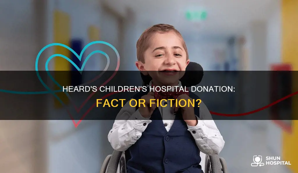 did amber heard donate to childrens hospital