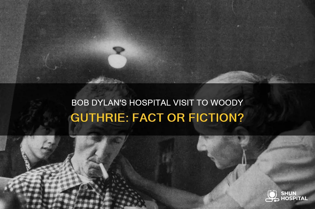 did bob dylan actually visit woody guthrie in the hospital