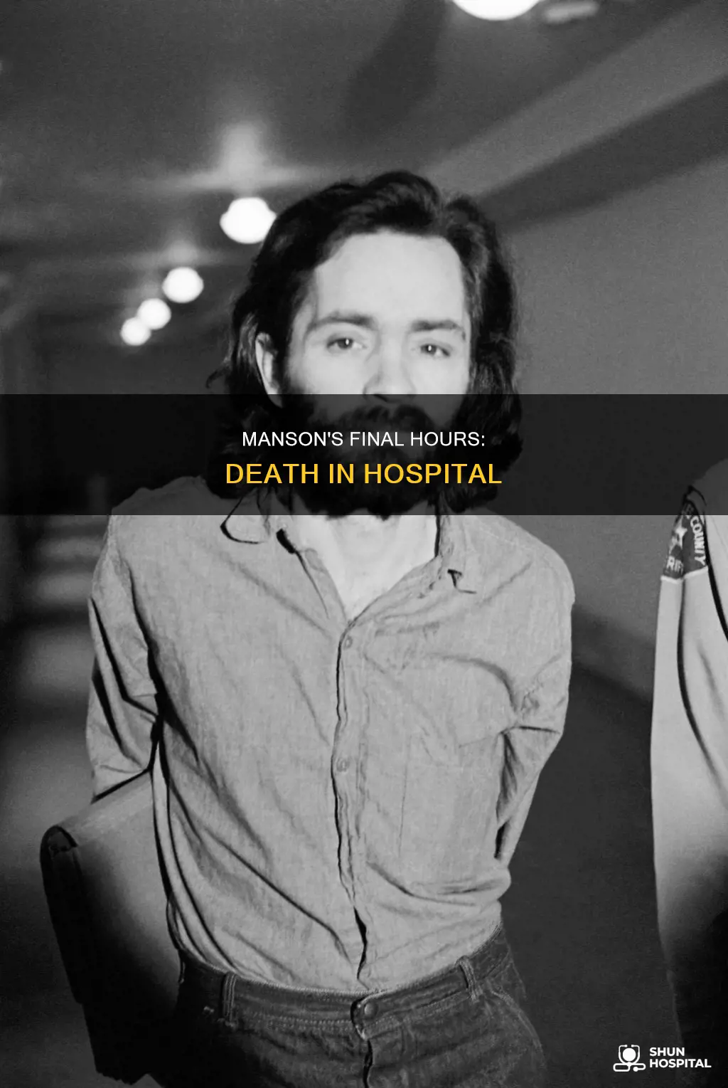 did charles manson die in the hospita