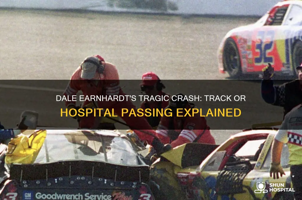 did dale earnhardt die at the track or hospital