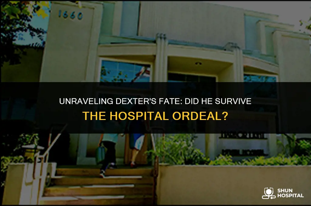 did dexter die in the hospital