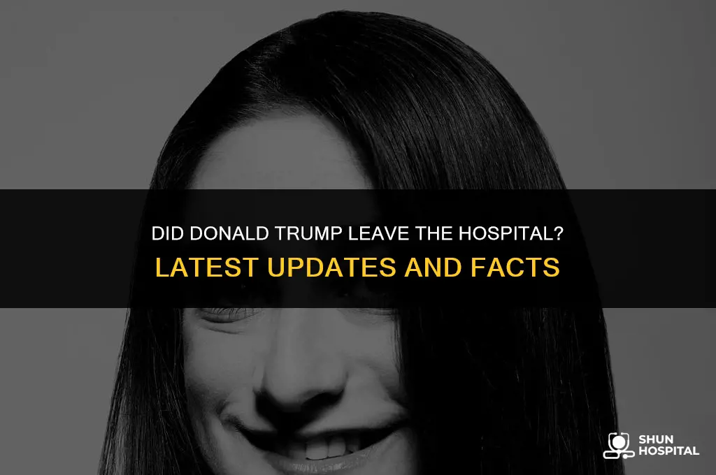 did donald trump leave the hospital