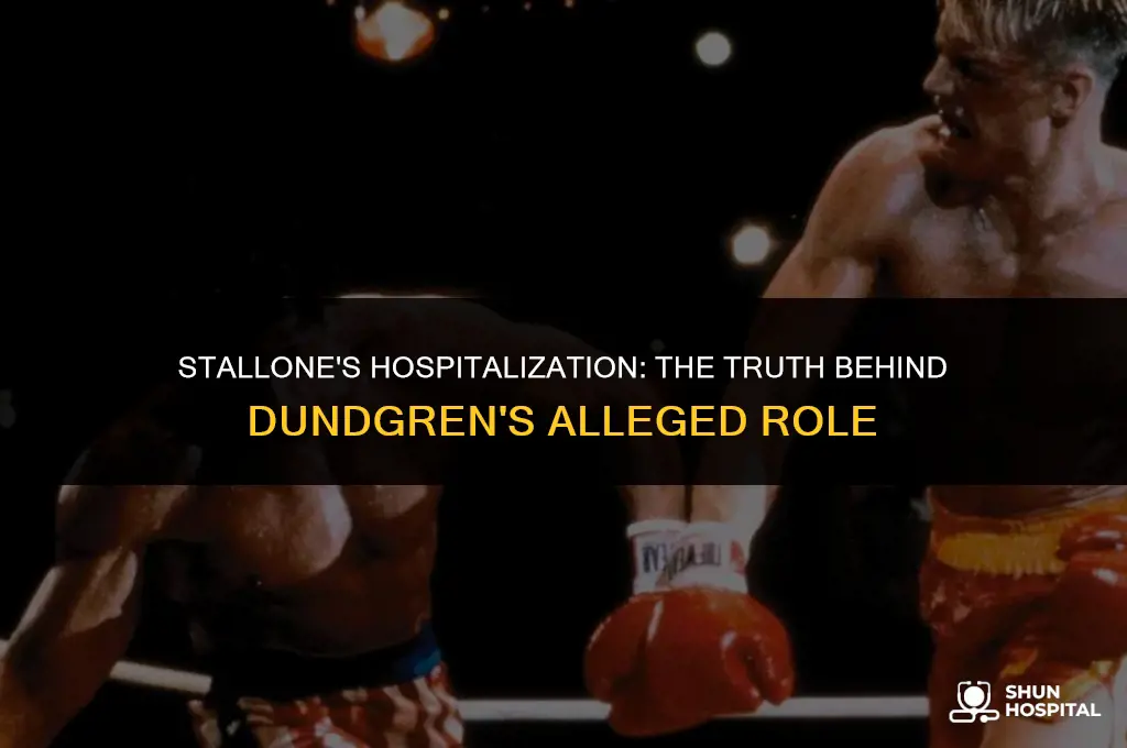 did dundgren send stallone to hospital