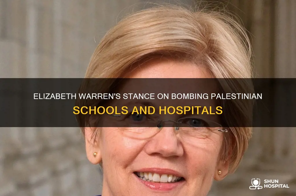 did eliazabeth warren really support bombing palestinian schools and hospitals