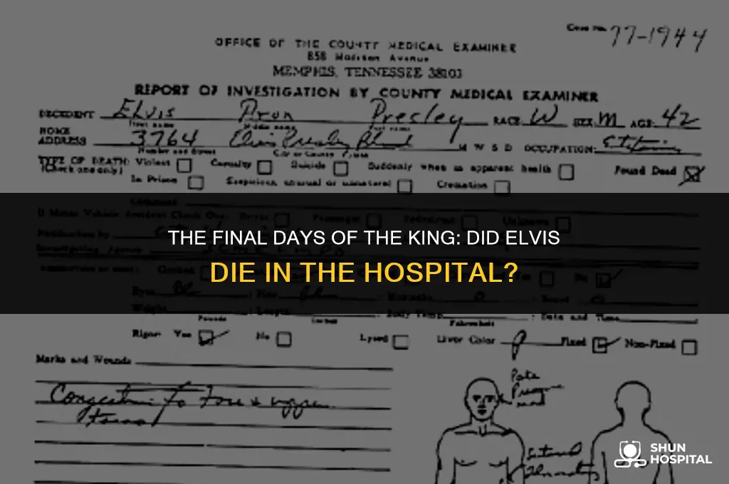 did elvis die in the hospital