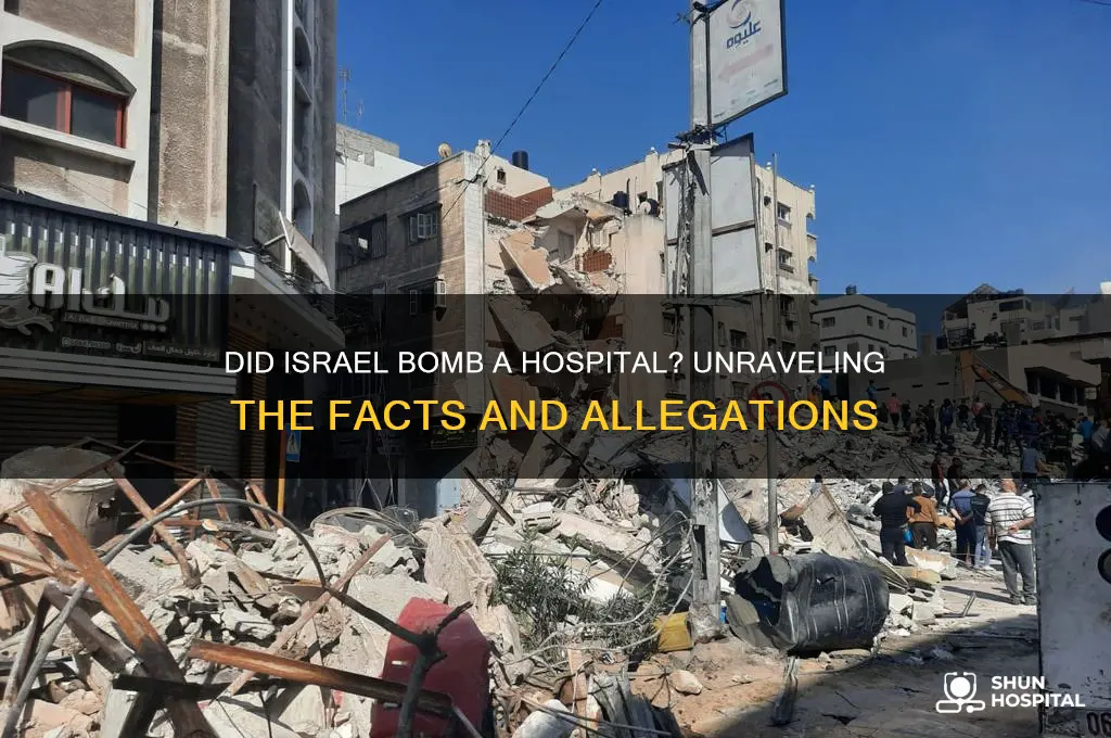did israel bimb a hospital