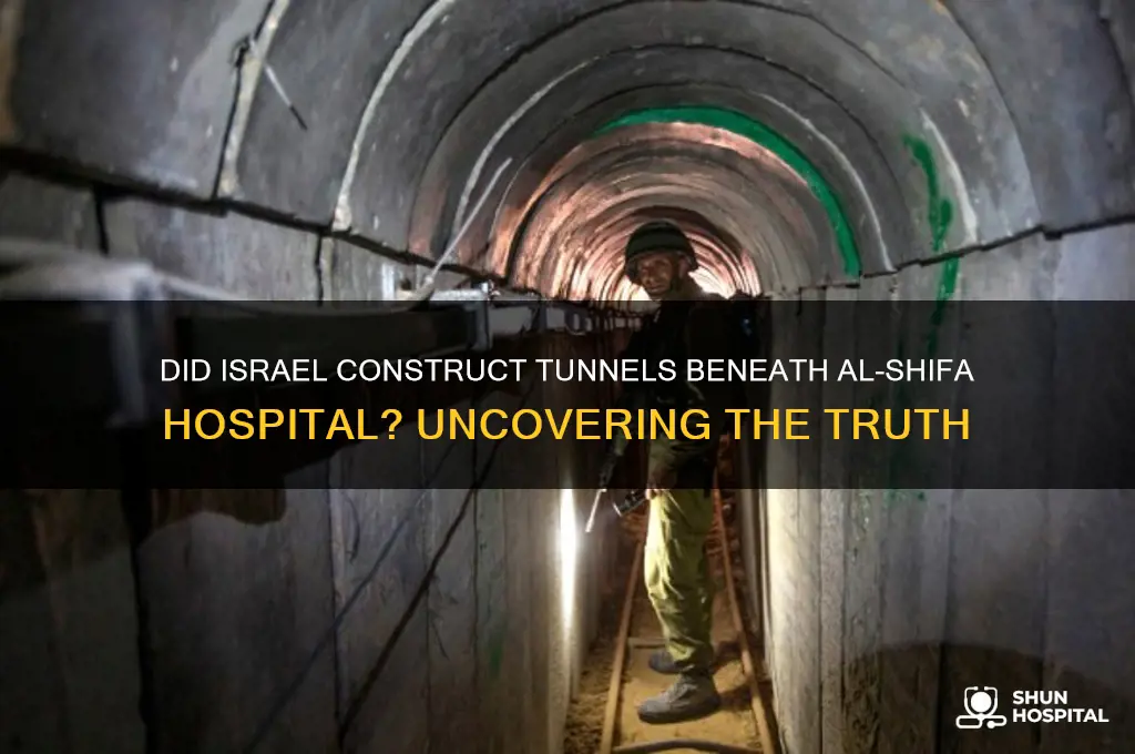 did israel build the tunnels under al shifa hospital