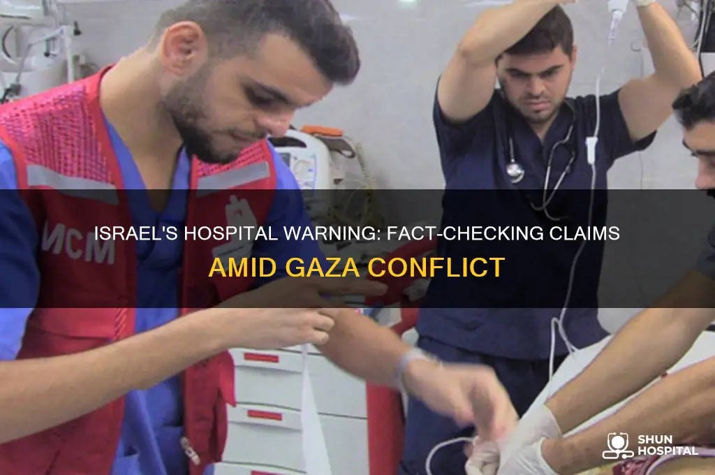did israel warn hospital