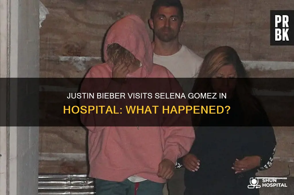 did justin bieber visits selena gomez in the hospital
