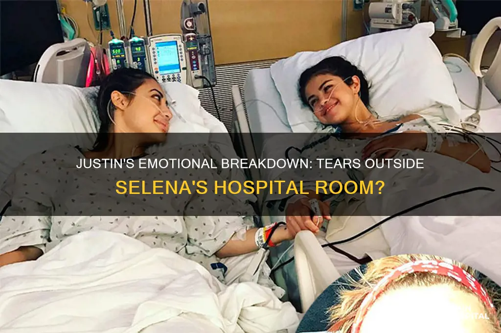 did justin cry in front of selena