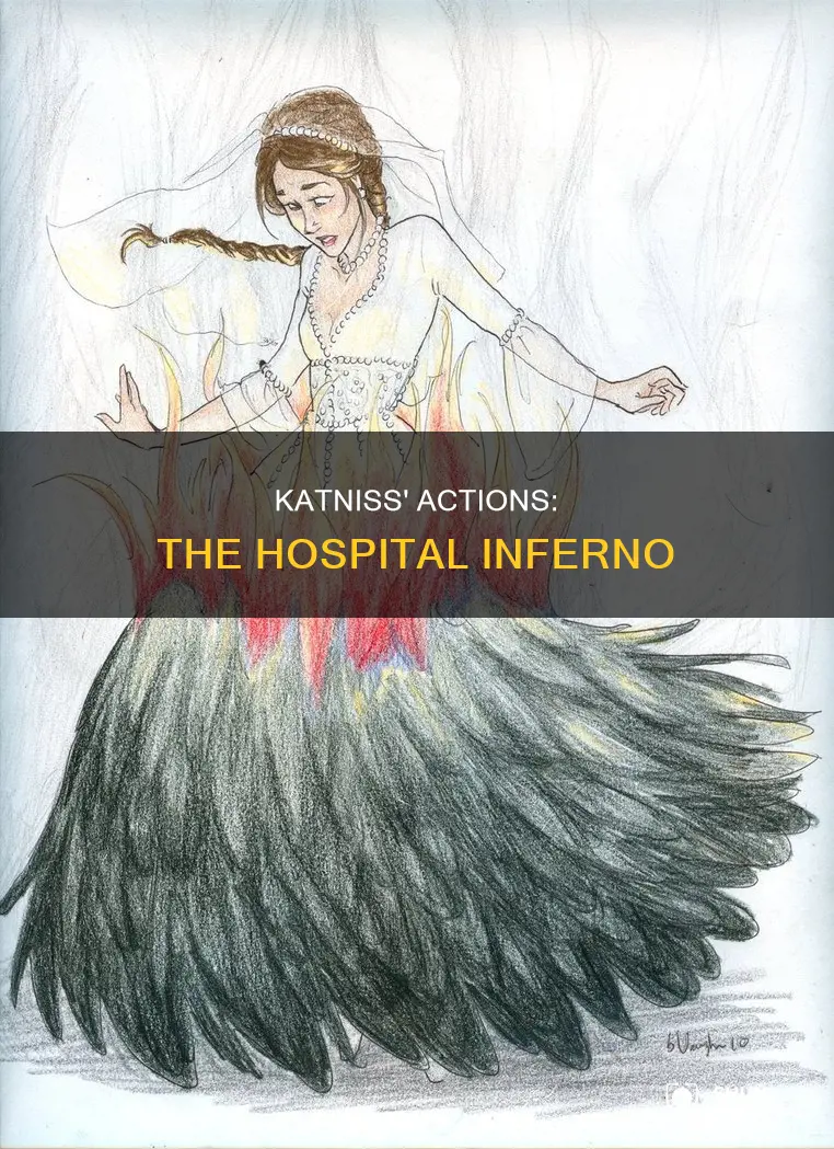 did katniss cause the hospital to burn