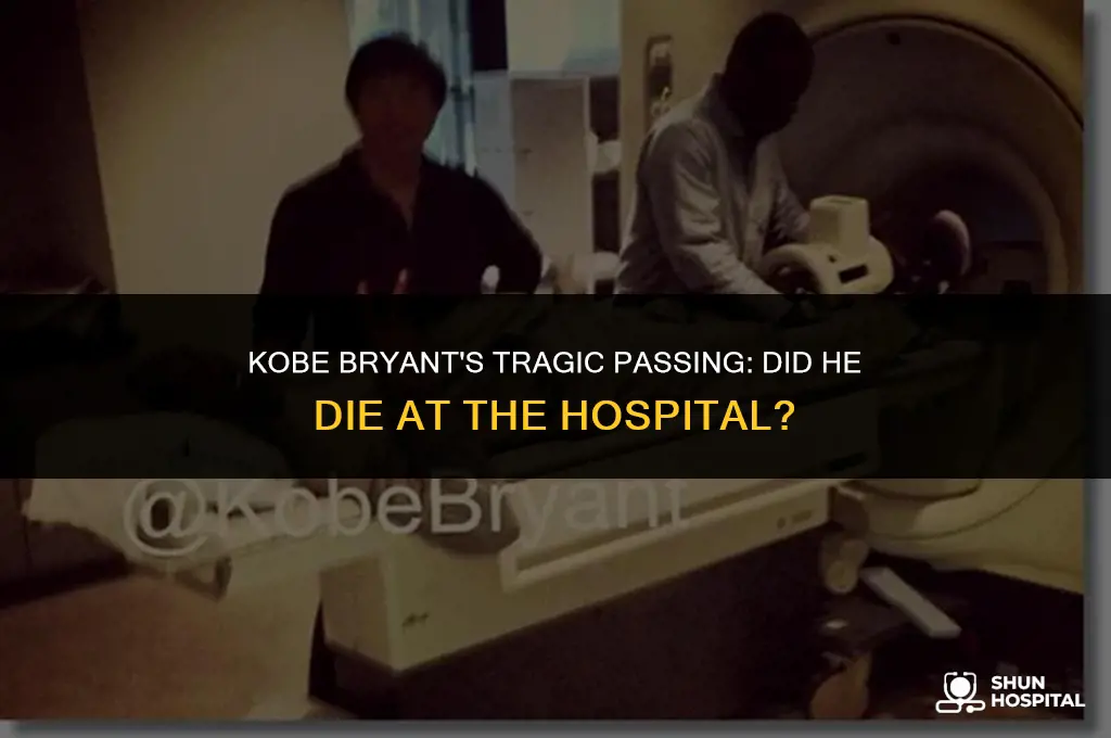 did kobe die at the hospital