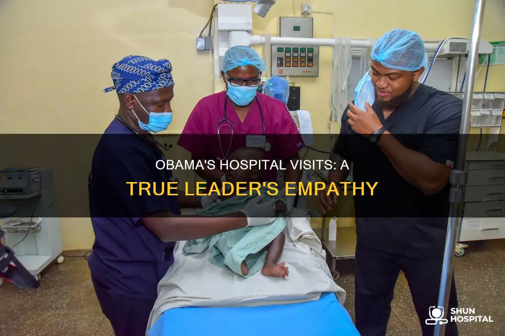 did obama visit people in the hospital