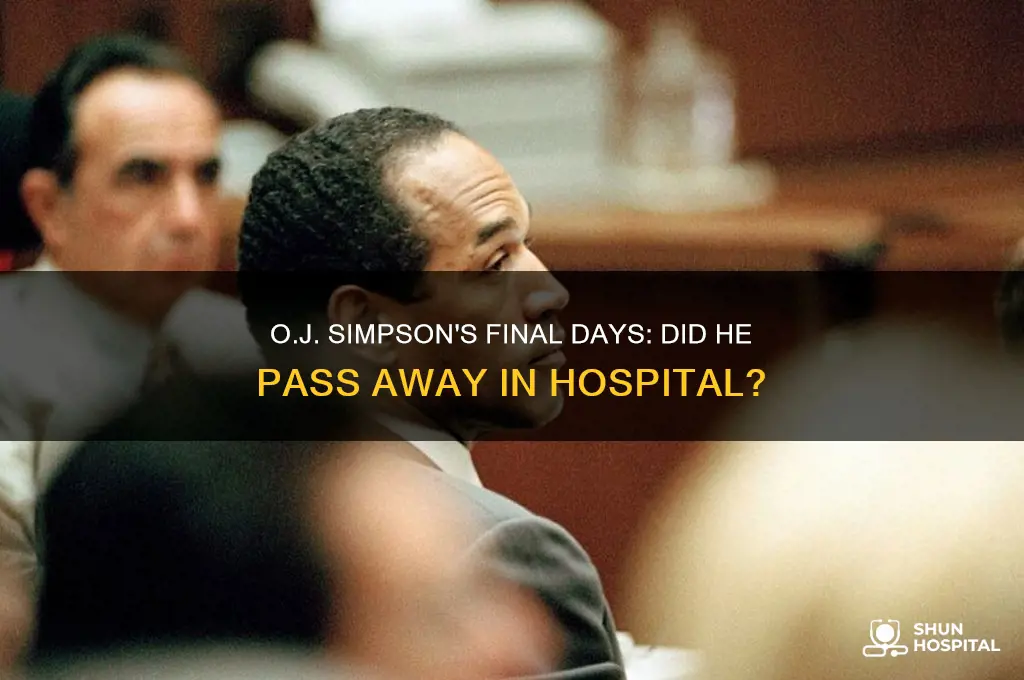 did oj die in hospital