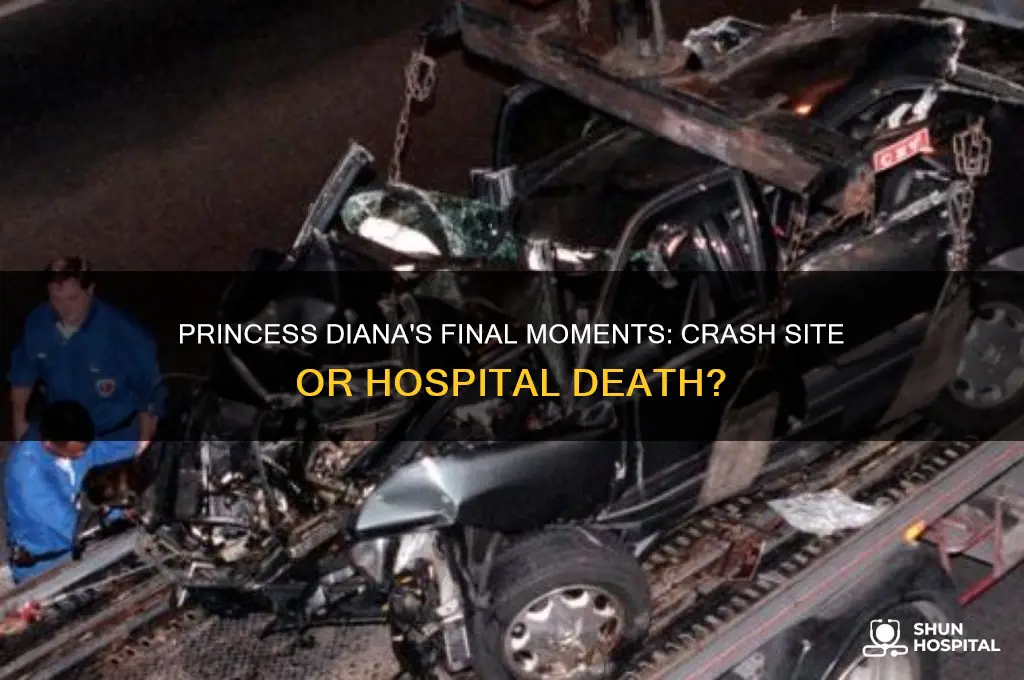 did princess diana die at crash site or the hospital