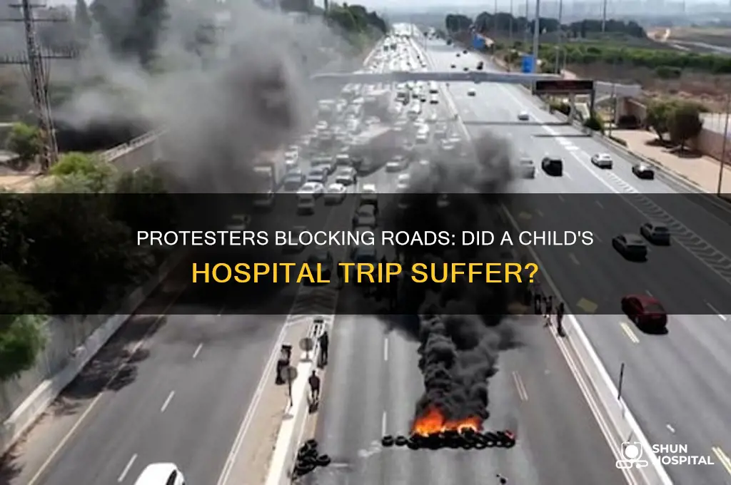 did protesters block a 4 year old from hospital