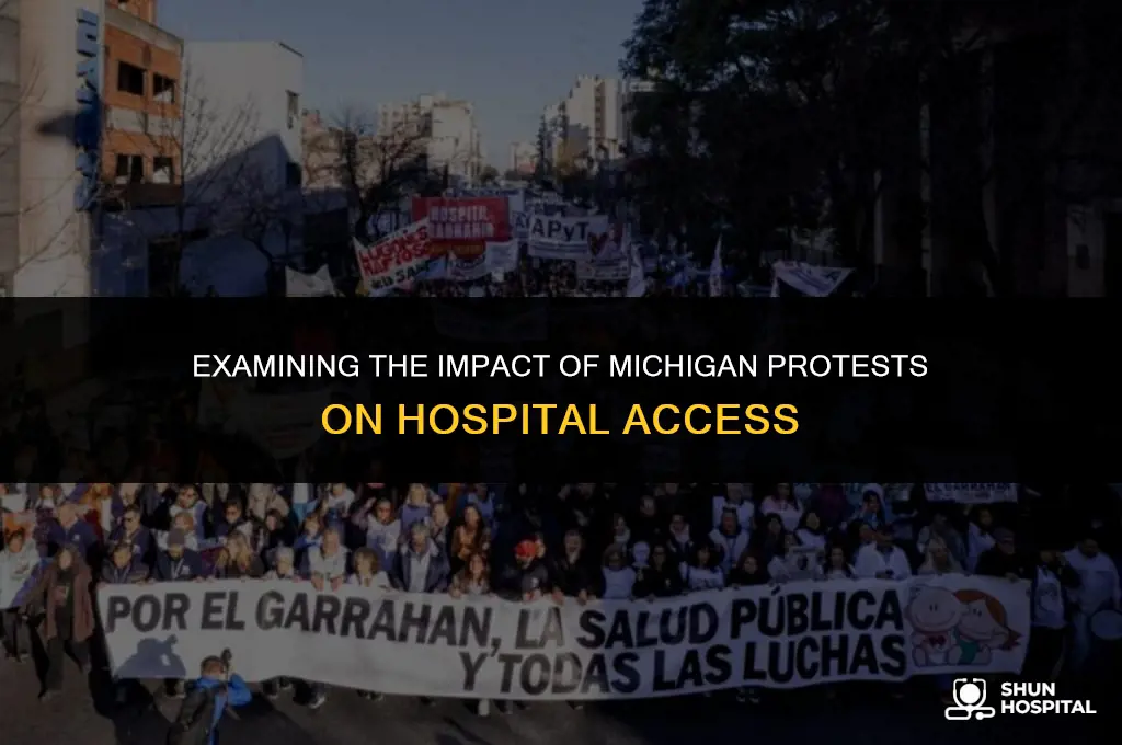 did protestors block hospitals in michigan