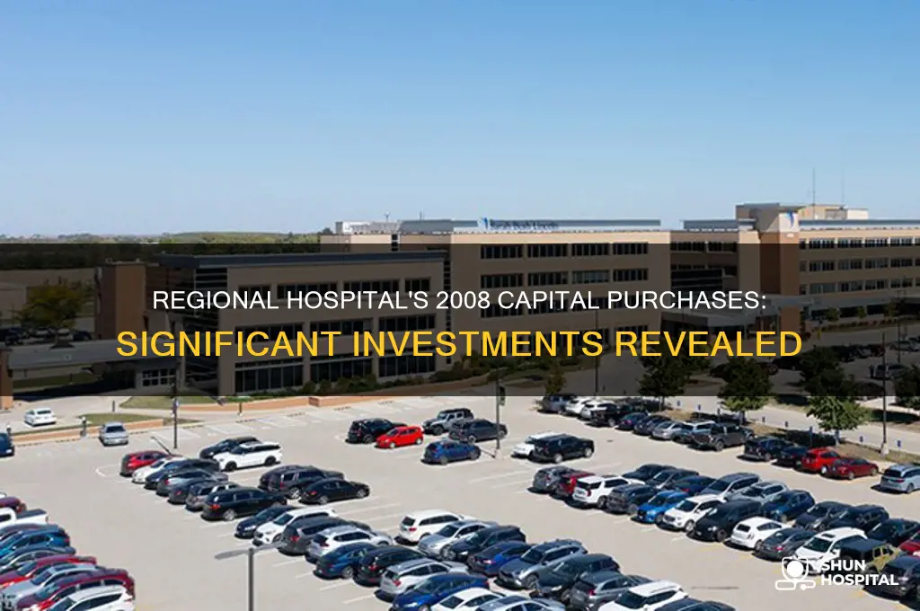 did regional hospital make any significant capital purchases during 2008