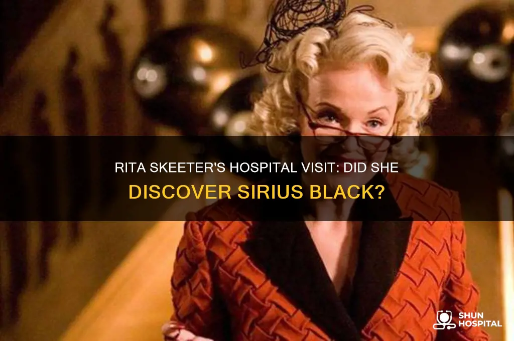 did rita skeeter find out about sirius in the hospital