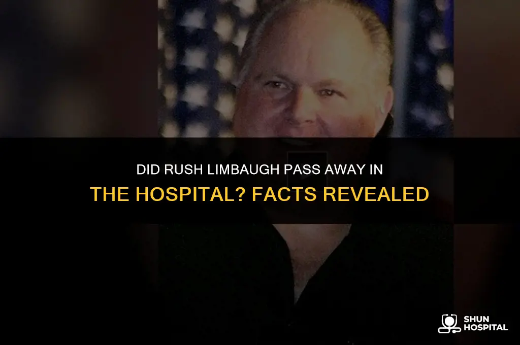 did rush die in the hospital