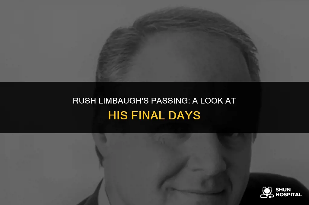 did rush limbaugh die in hospital