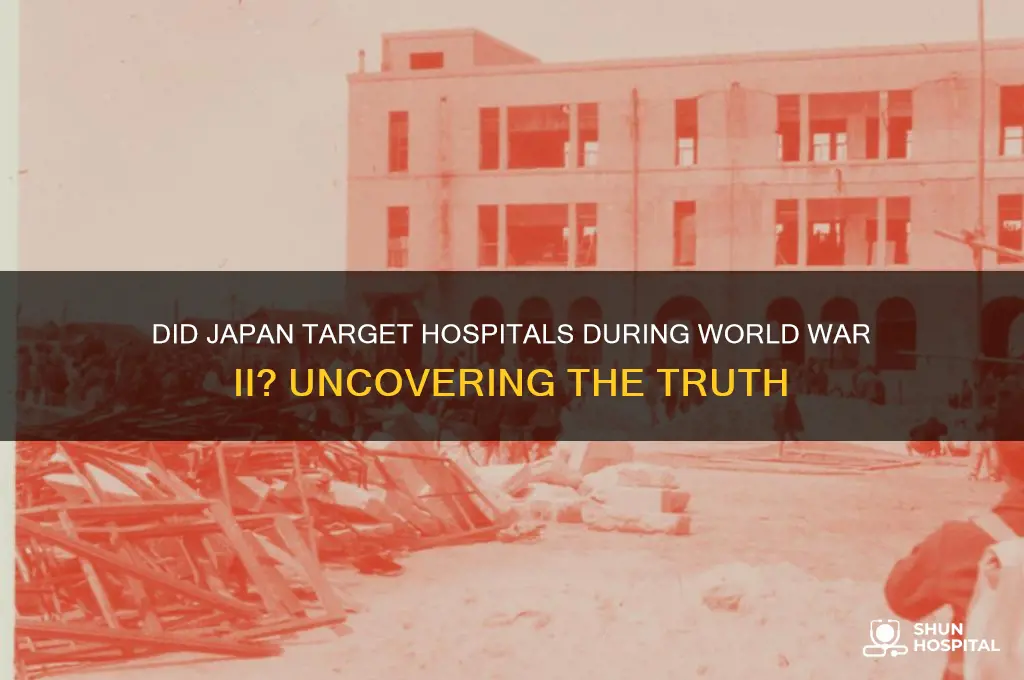 did the japanese bomb hospitals