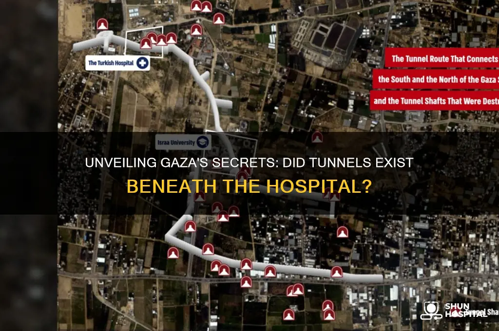 did they find tunnels under the hospital in gaza