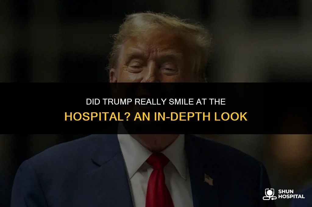 did trump really smile at hospital