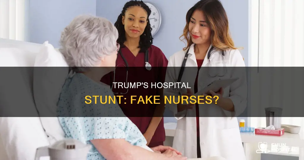 did trump stage nurses at the hospital