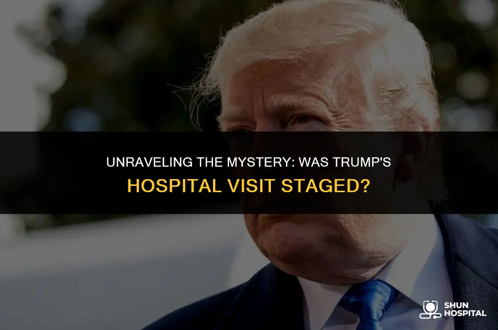 did trump stage the hospital visit