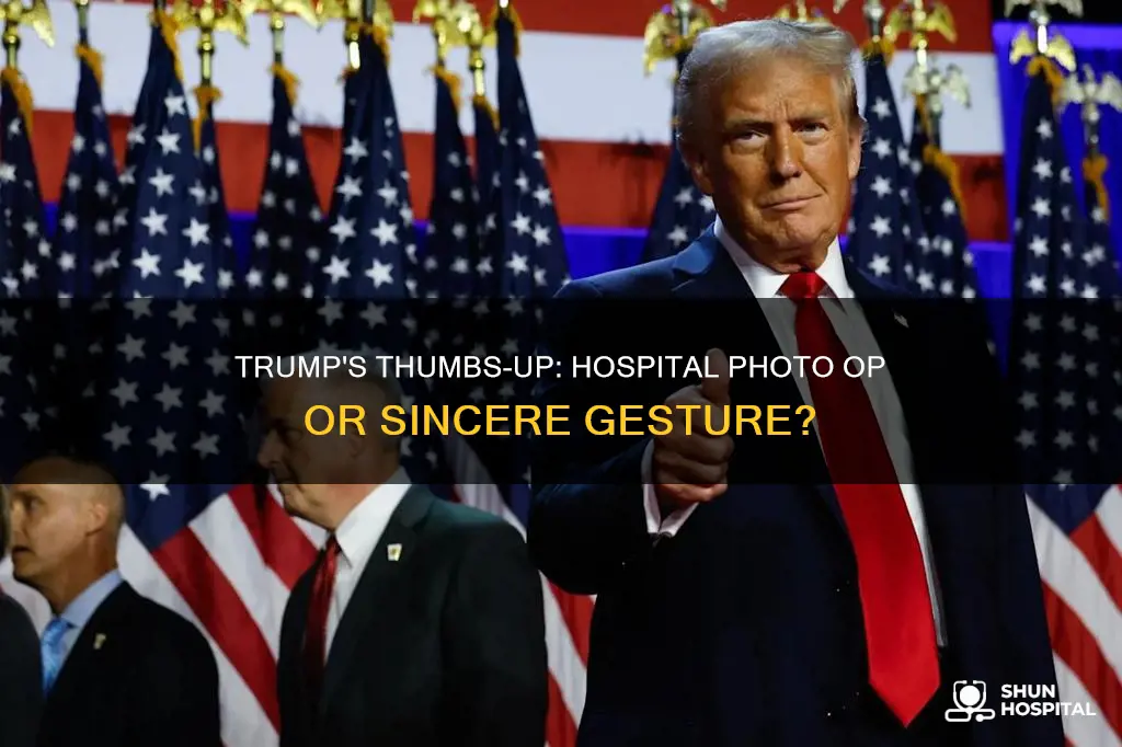 did trump thumbs up at florida hospital