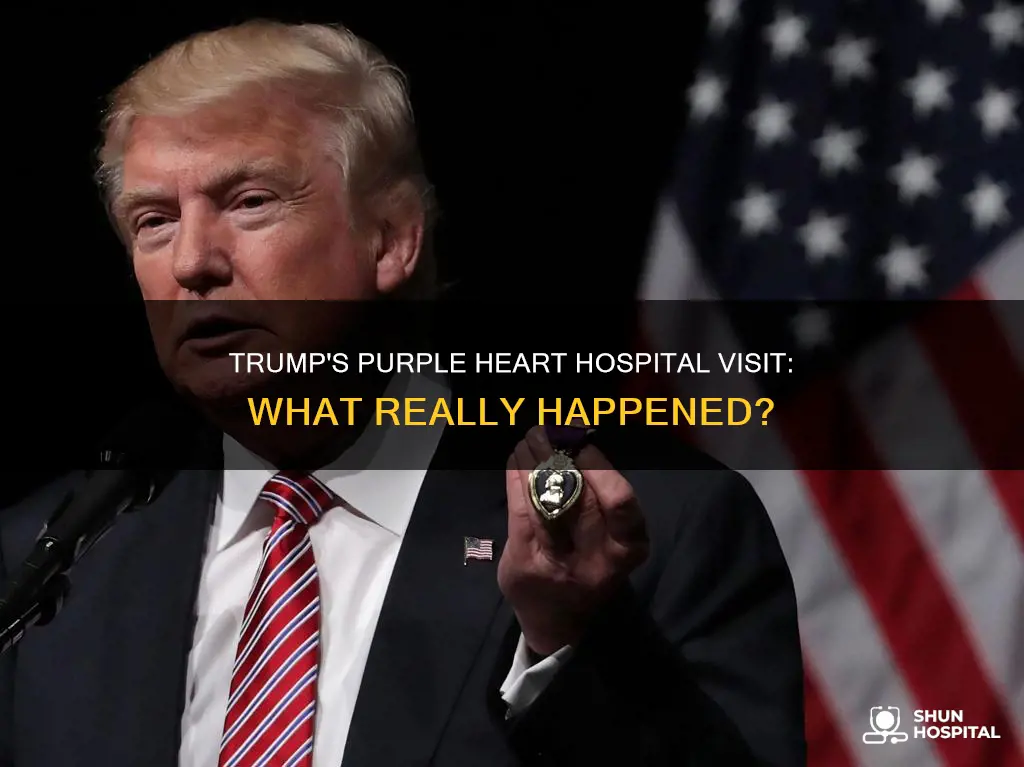 did trump visit a hospital purple heart
