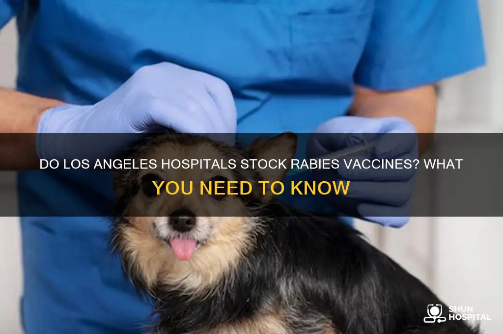 do all hospitals carry the rabies vaccine in los angeles