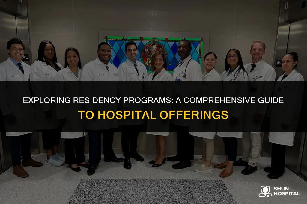 do all hospitals have residency programs