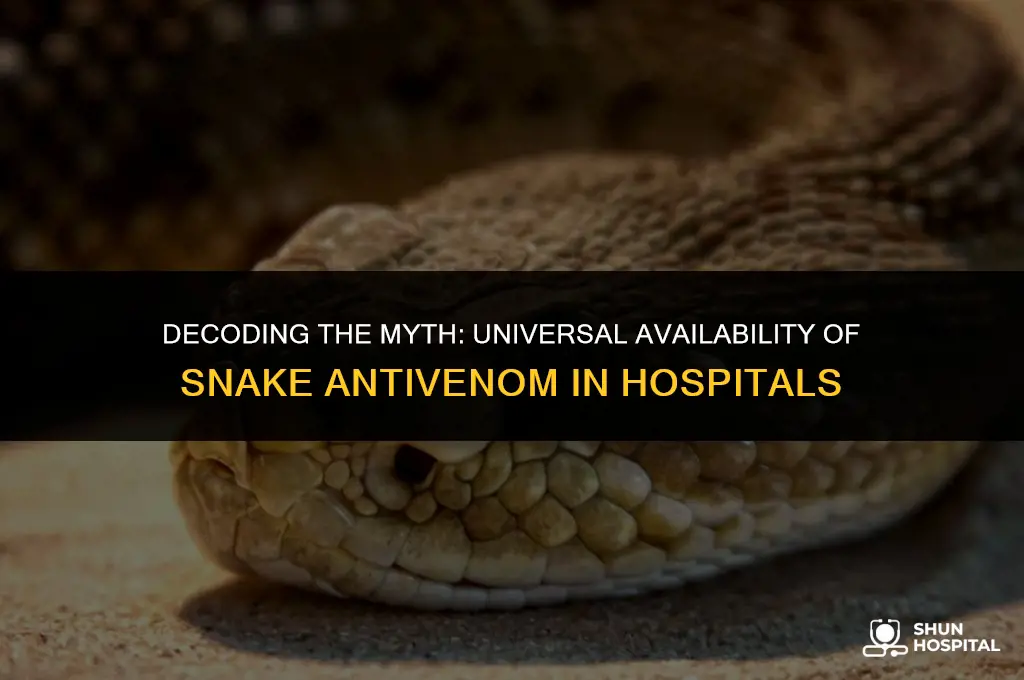 do all hospitals have snake antivenom