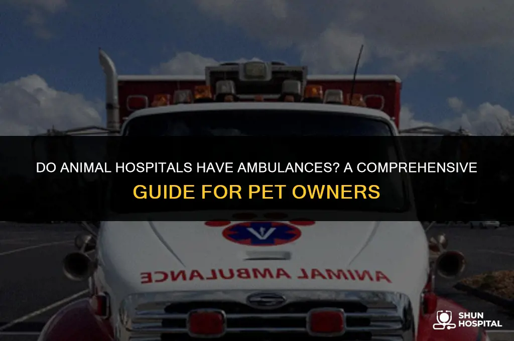 do animal hospitals have an ambulance