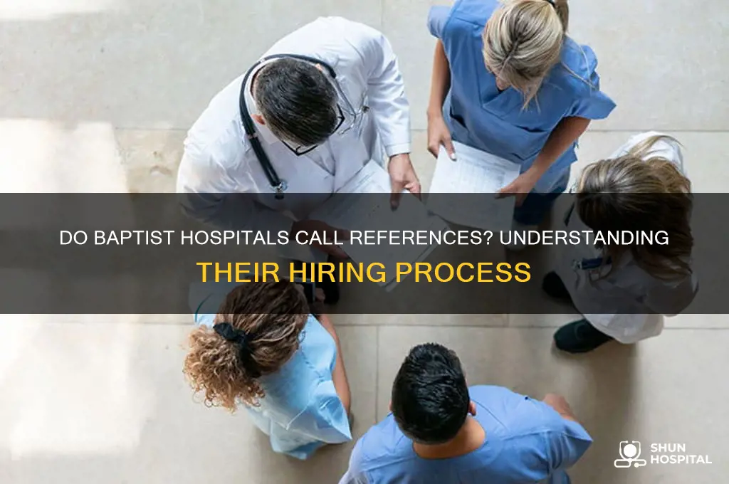 do baptist hospital call references