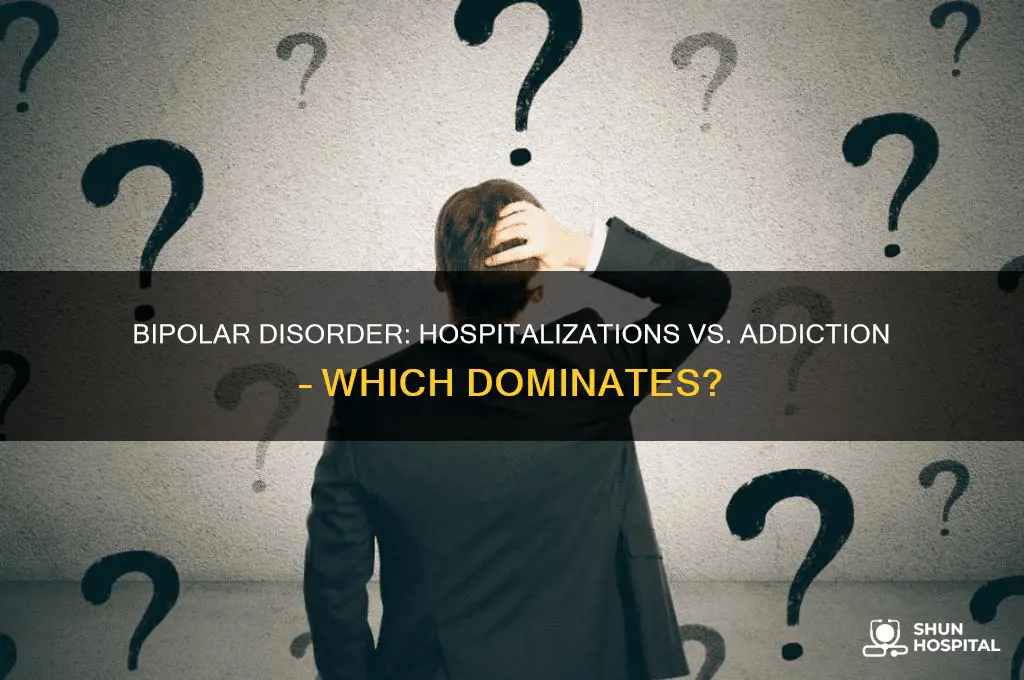 do bipolar symptoms cause most hospitalizations or addiction issues
