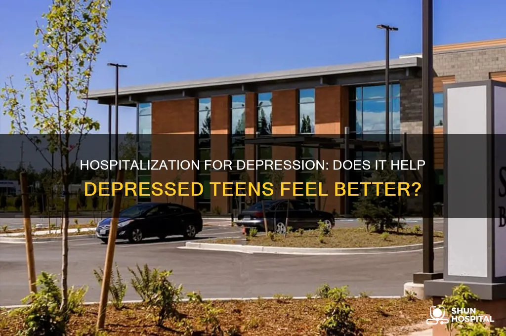 do depressed adolescents feel better after being hospitalized for depression