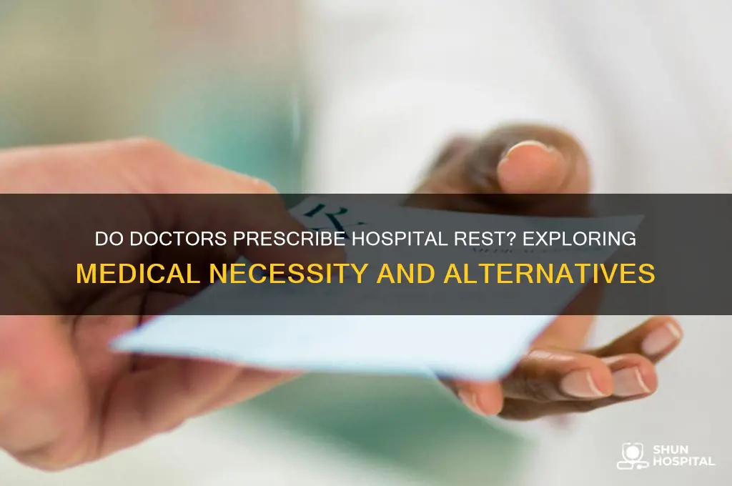 do doctors prescribe hospital rest