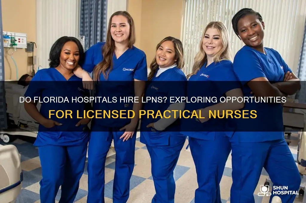 do florida hospitals hire lpns