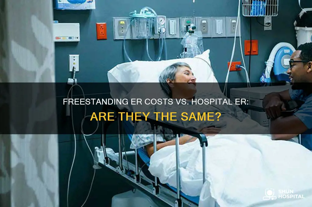 do freestanding ers charge the same as a hospital er