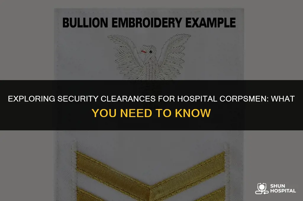 do hospital corpsman have security clearance