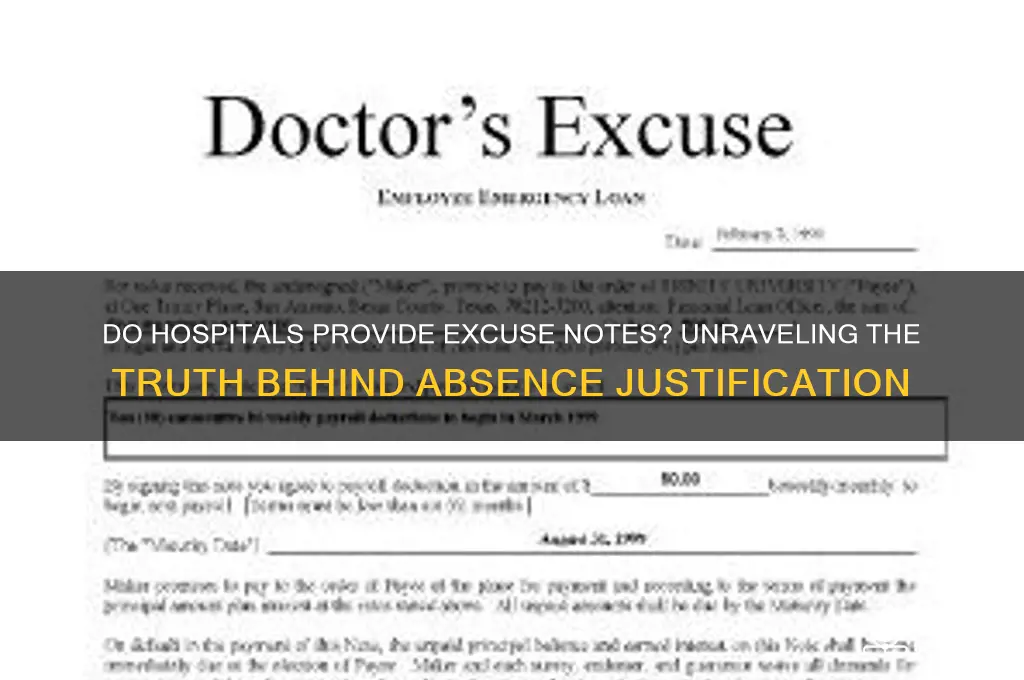 do hospital give excuses