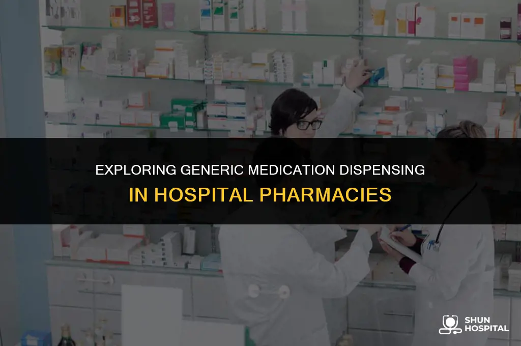 do hospital pharmacies normally dispense generics