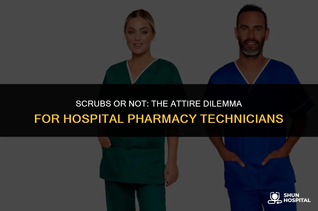 do hospital pharmacy techs wear scrubs